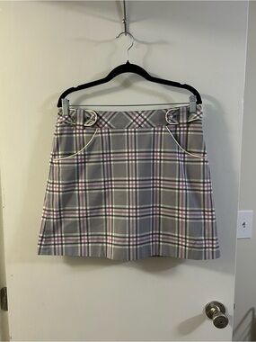 Vintage Plaid Skort in Gray and Purple from Cutter & Buck